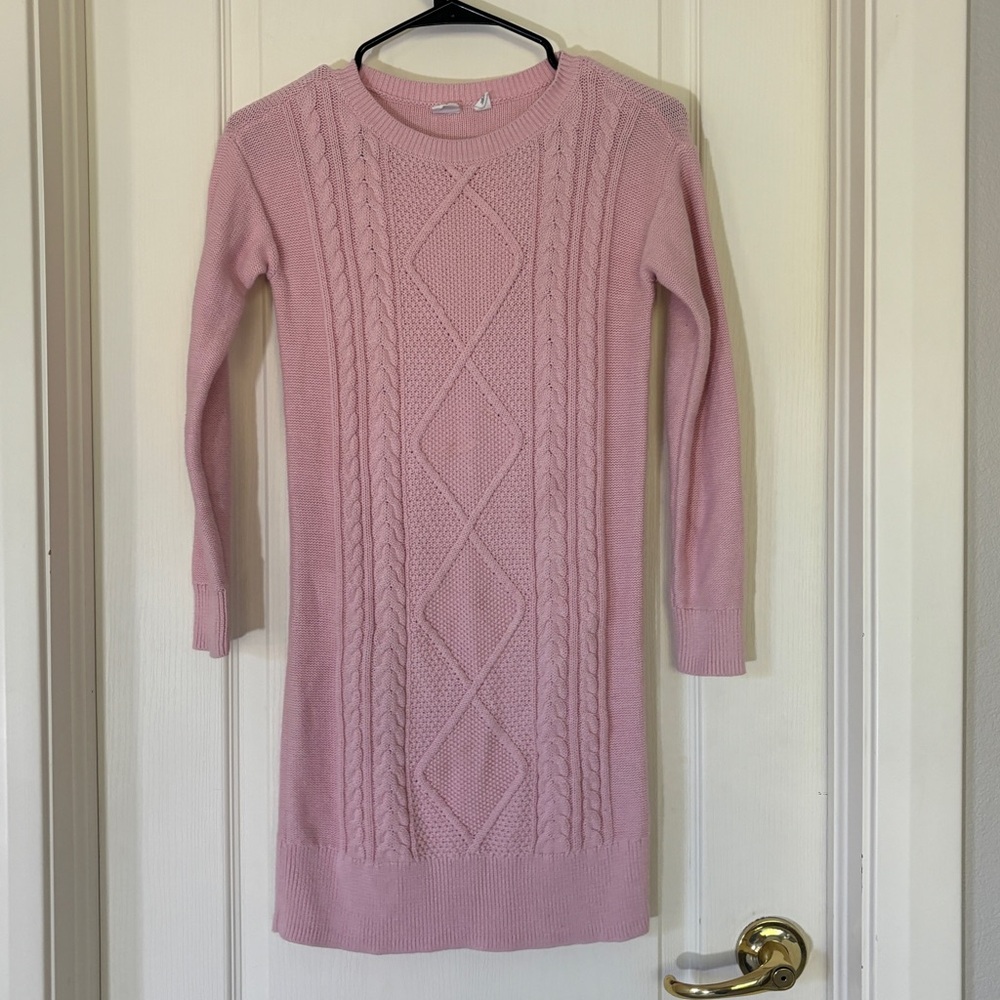 GAP Kids Pink Cable Knit Sweater Dress | Girls Size L (10–12)